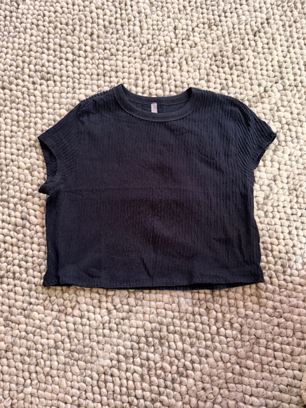 Free People Movement Black Ribbed Tee Size S